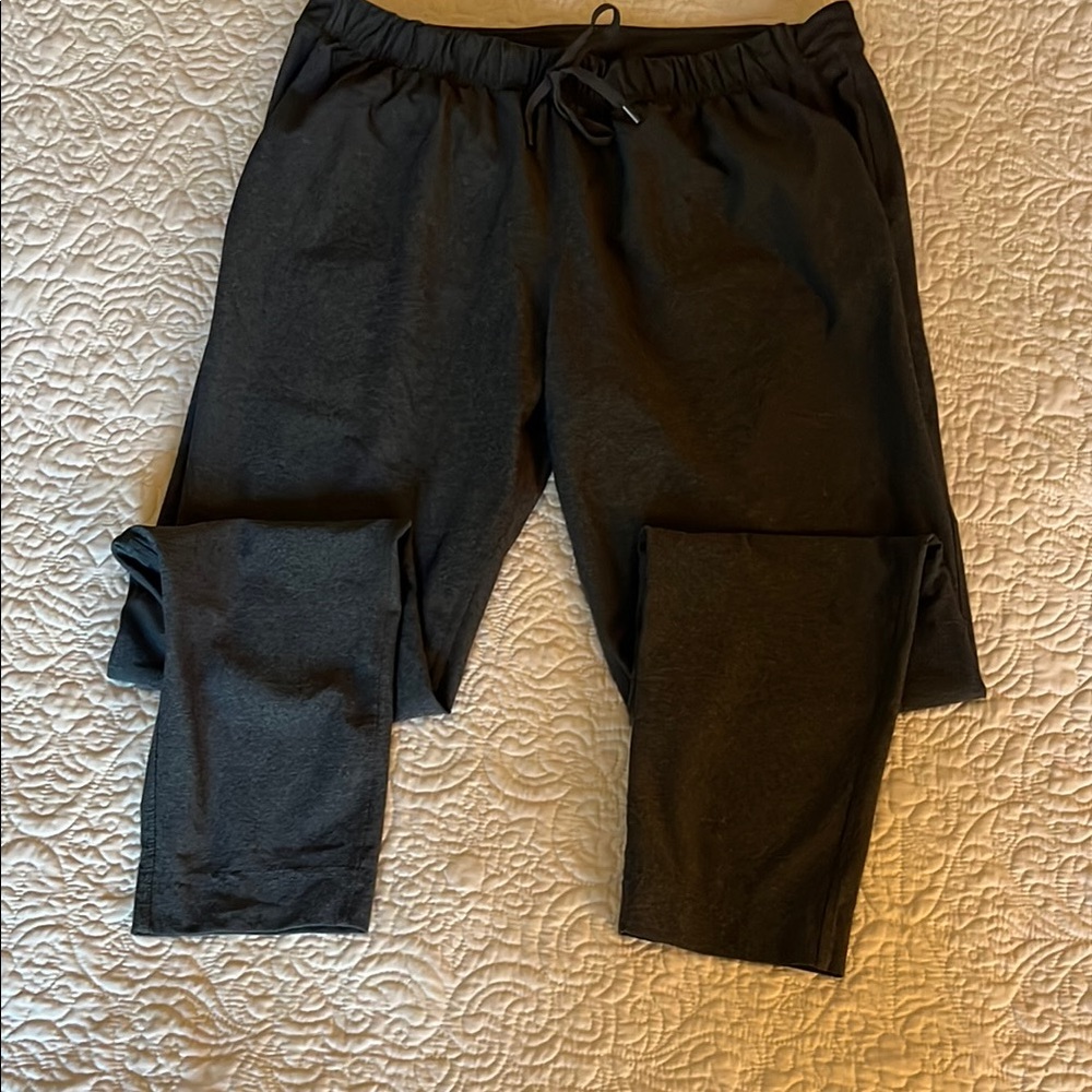 Kirkland Signature Gray Track Pants with Elastic Waistband